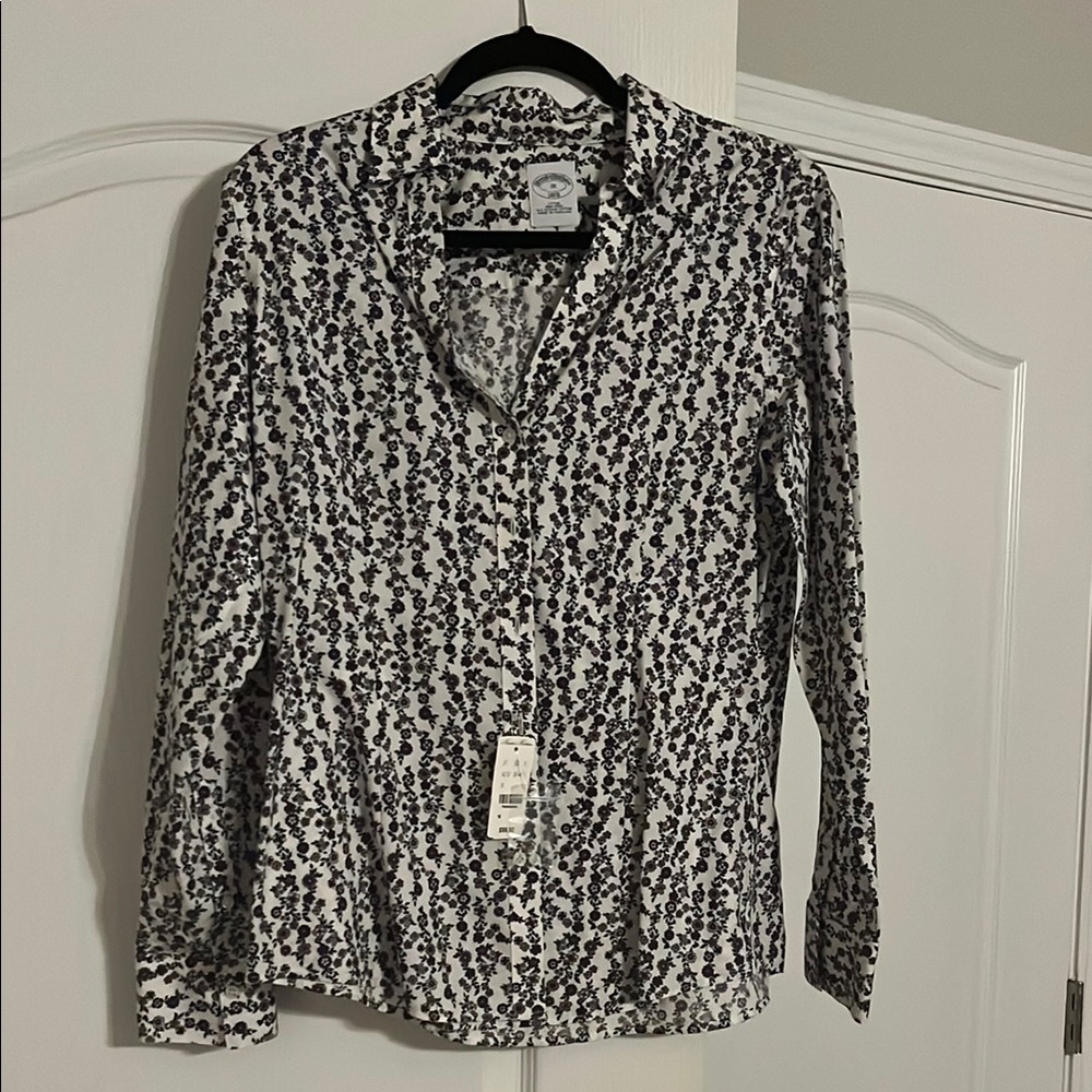 Brooks Brothers Floral Button-Up Blouse